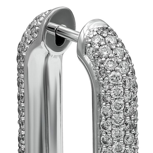 Серьги из белого золота с бриллиантами