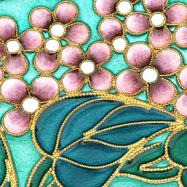 Блюдце «Сирень.Утро» из серебра 