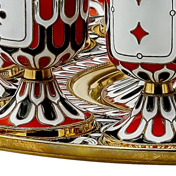 Набор для вина «Карты» из серебра