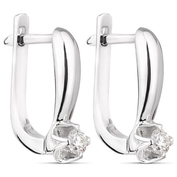 Серьги из белого золота с бриллиантами