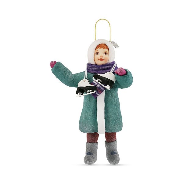 Елочная игрушка «Ирочка с коньками»