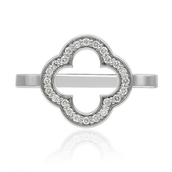 Кольцо из белого золота с бриллиантами