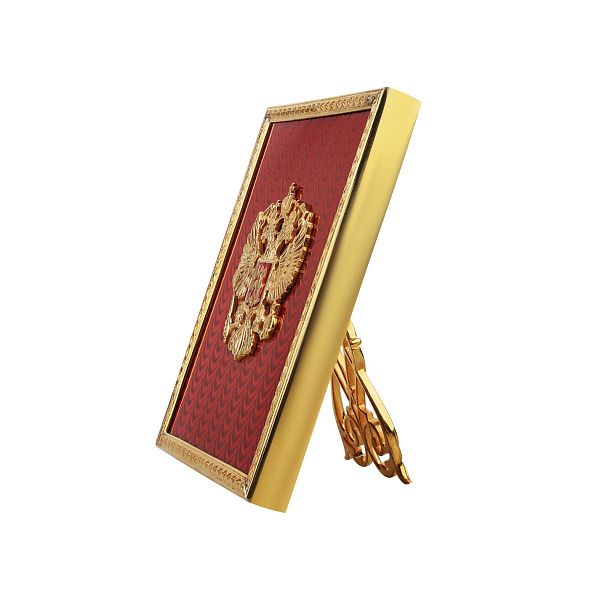 Плакетка с гербом России с деревом