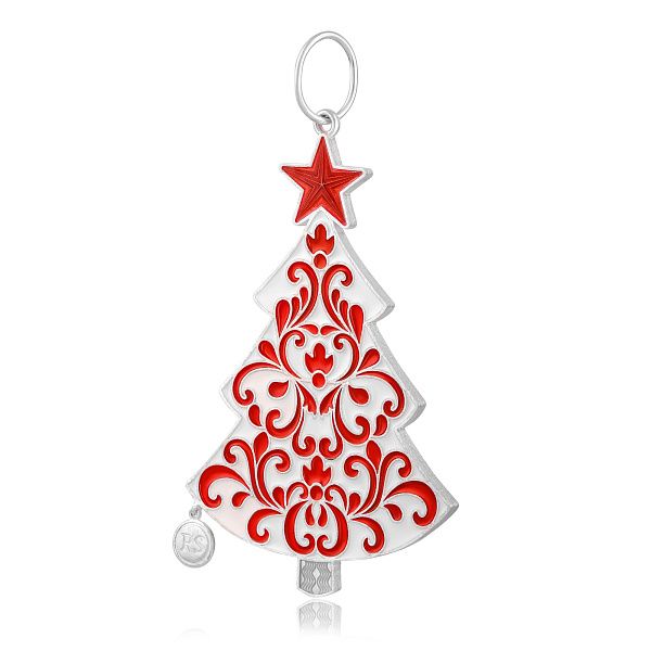 Елочная игрушка из серебра «Елочка»