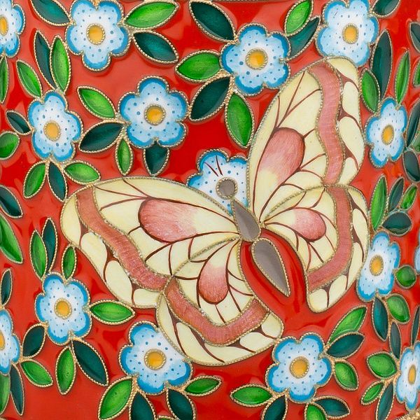 Подстаканник «Бабочки» из серебра