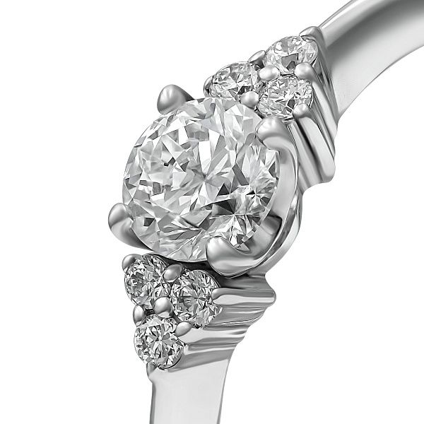 Кольцо из белого золота с бриллиантами