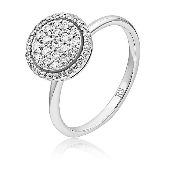 Кольцо из белого золота с бриллиантами