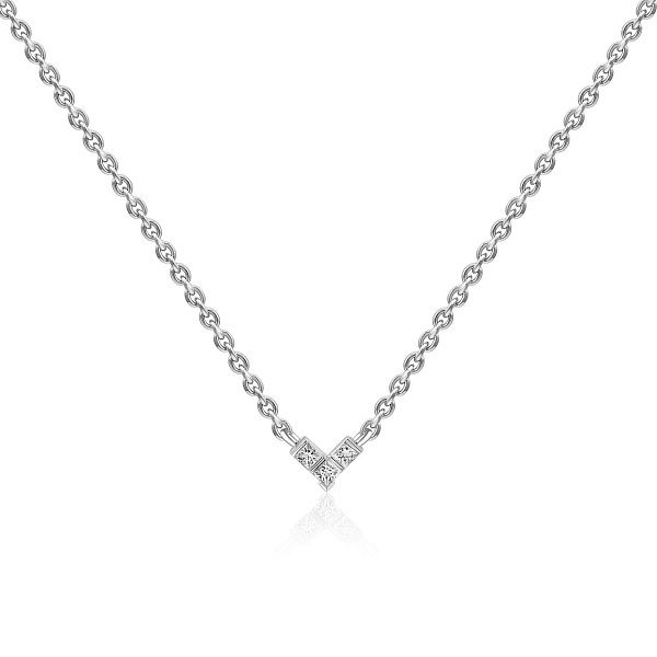 Колье из белого золота с бриллиантами