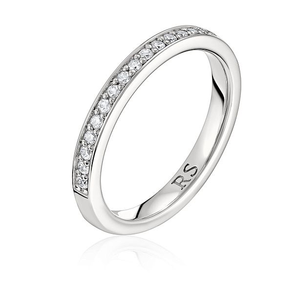 Кольцо из белого золота с бриллиантами