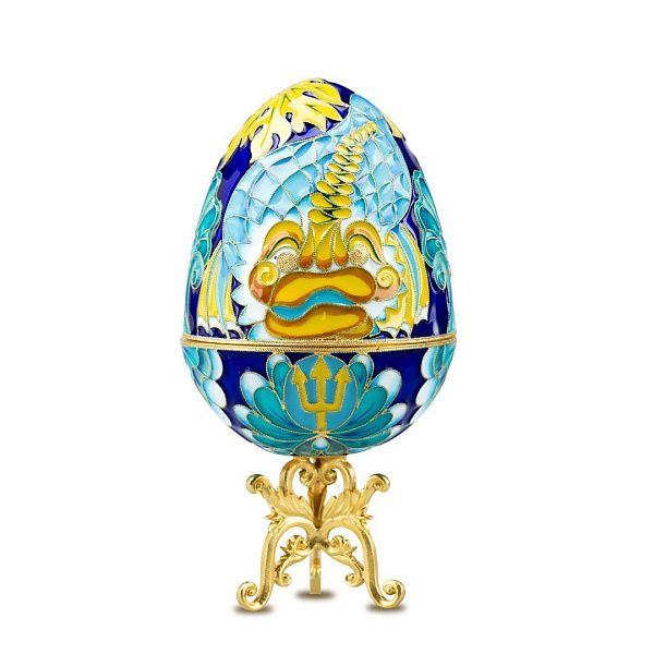 Яйцо-шкатулка из серебра 