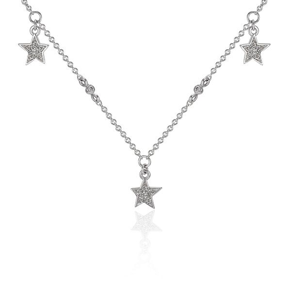 Колье из белого золота с бриллиантами