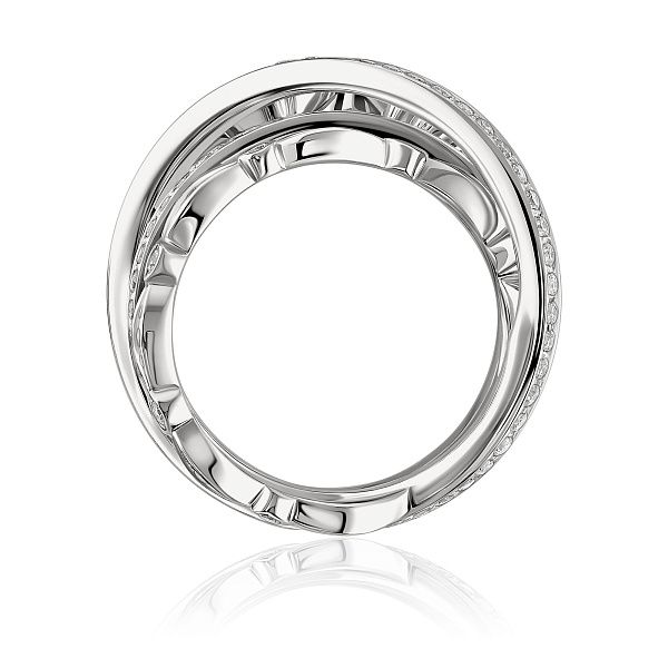 Кольцо из белого золота с бриллиантами