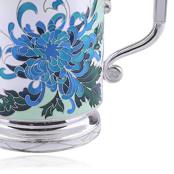 Сахаpница «Хризантемы» из серебра