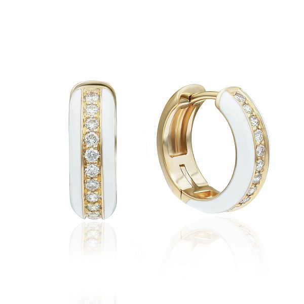 Серьги из красного золота с бриллиантами