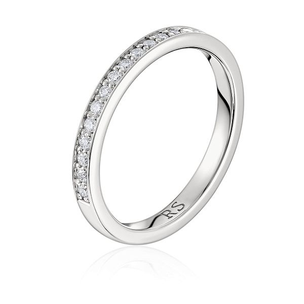 Кольцо из белого золота с бриллиантами