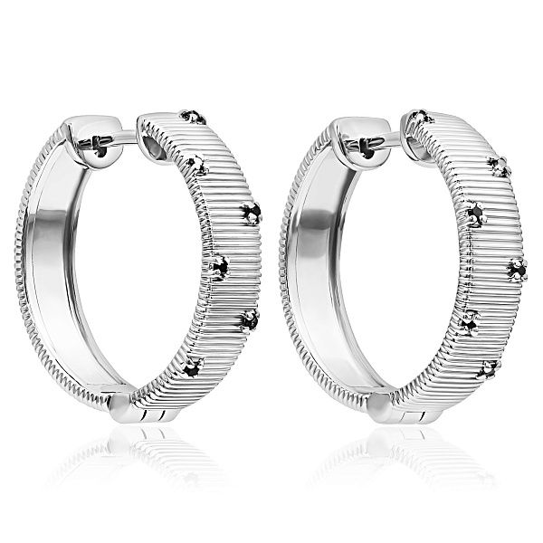 Серьги из белого золота с бриллиантами