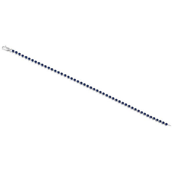 Браслет из белого золота с сапфирами