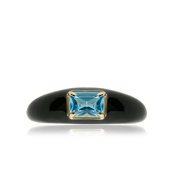 Кольцо из желтого золота с топазом