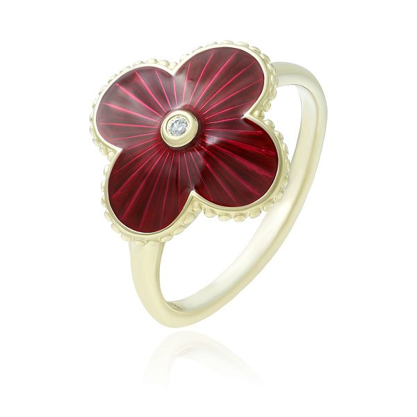 Кольцо из желтого золота с бриллиантом