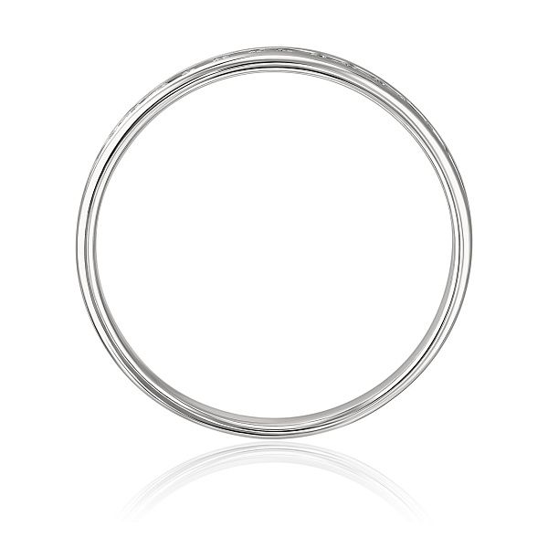 Обручальное кольцо из белого золота с бриллиантами