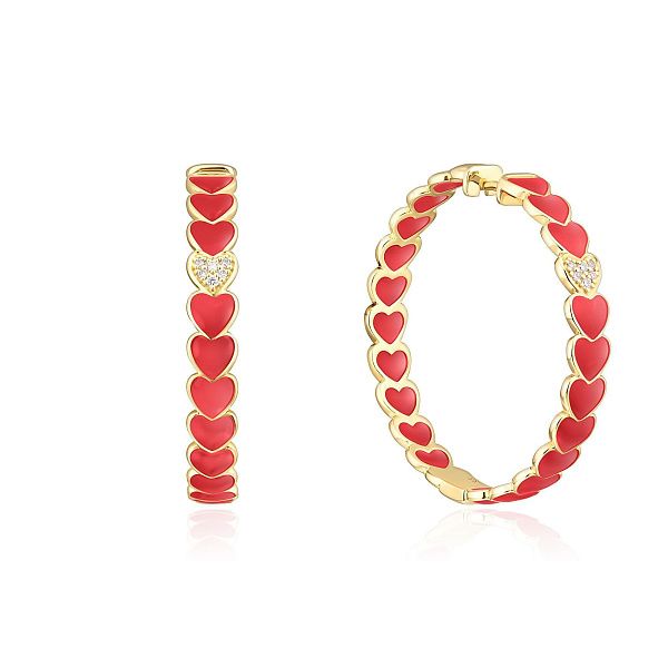 Серьги из желтого золота с бриллиантами