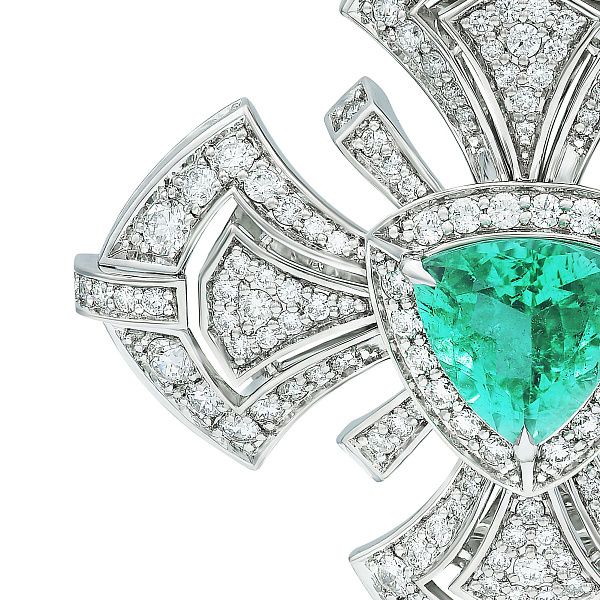 Подвеска с турмалином параиба 2.37 ct и бриллиантами