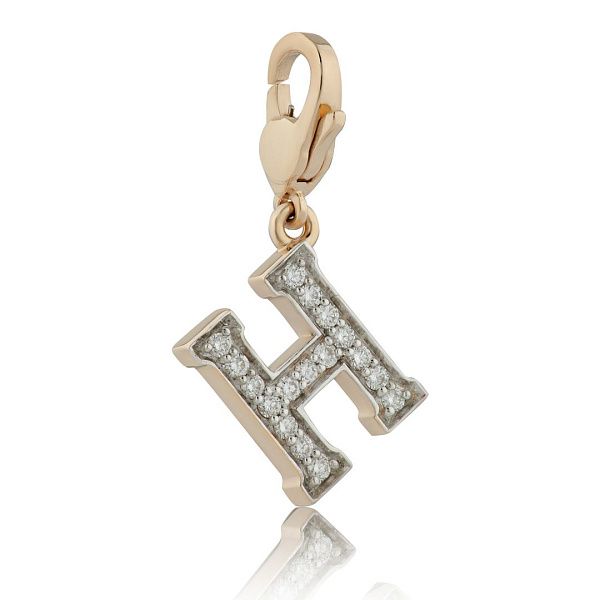 Подвеска из красного золота с бриллиантами