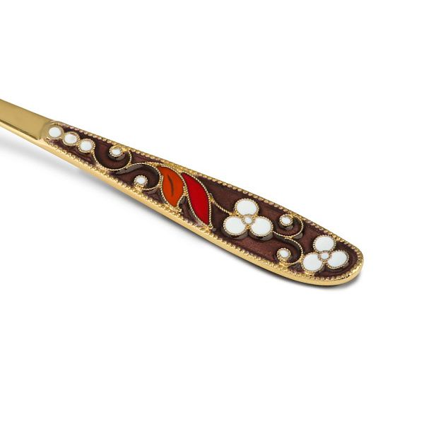 Ложка кофейная «Птица» из серебра 