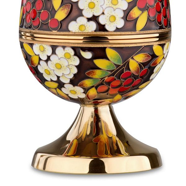 Яйцо-шкатулка «Рябина» 