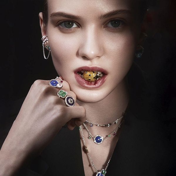 Кольцо из желтого золота с рубином и бриллиантами