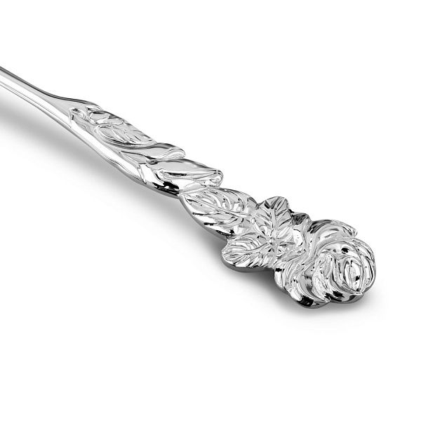 Ложка чайная «Роза» из серебра 