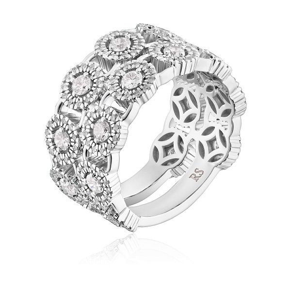 Кольцо из белого золота с бриллиантами