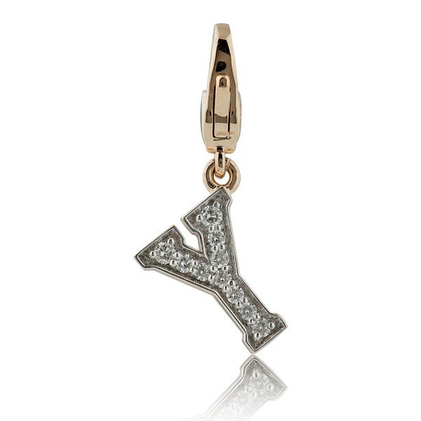 Подвеска из красного золота с бриллиантами