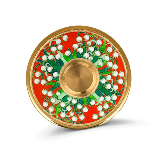 Набор чашка с блюдцем из серебра 