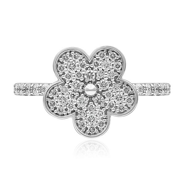 Кольцо из белого золота с бриллиантами