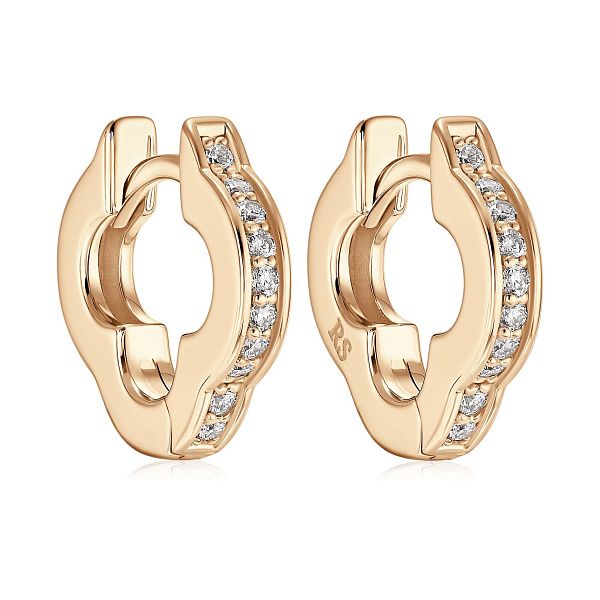 Серьги из красного золота с бриллиантами