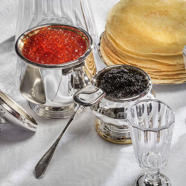 Икорница из серебра 