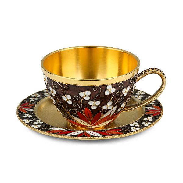 Блюдце «Птица» из серебра 