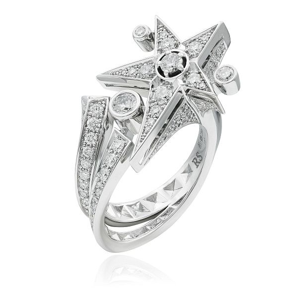 Кольцо из белого золота с бриллиантами