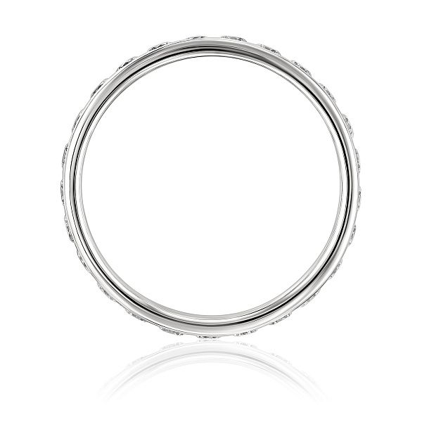 Обручальное кольцо из белого золота с бриллиантами