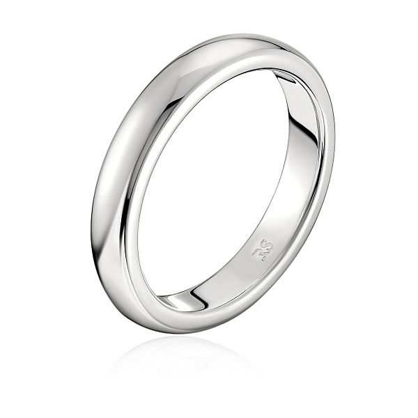 Обручальное кольцо из белого золота 