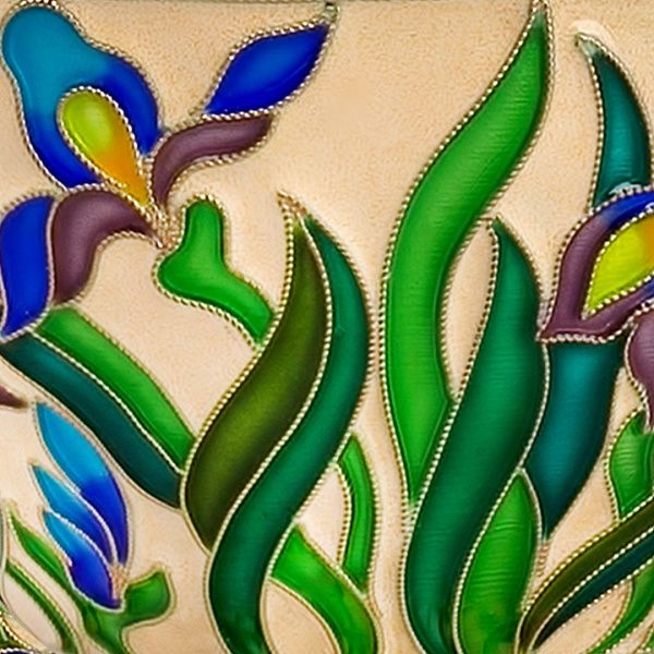 Чашка «Ирисы» из серебра 