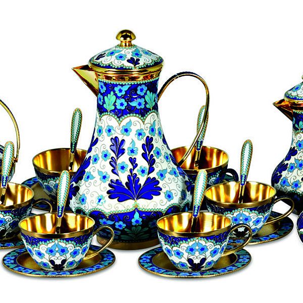 Сеpвиз кофейный из серебра