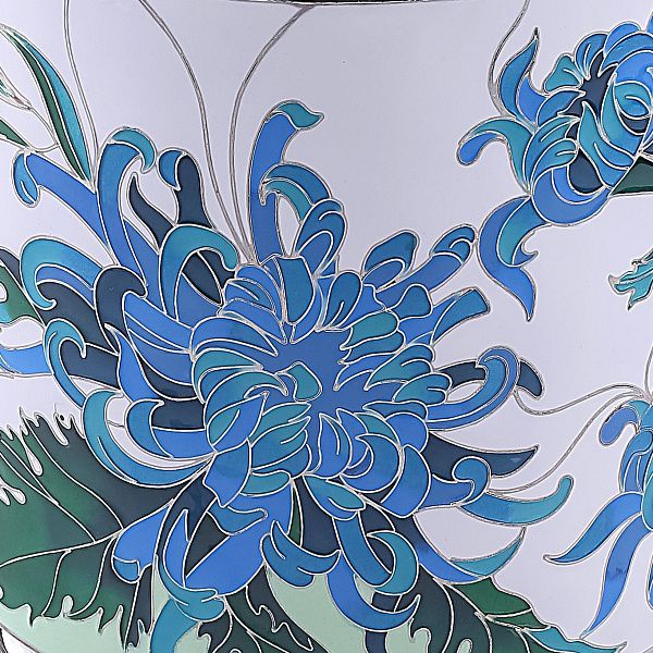 Чайник «Хризантемы» из серебра 