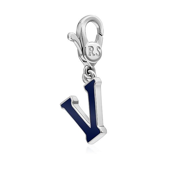 Подвеска из белого золота с рубинами, сапфирами и бриллиантами