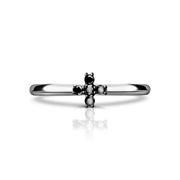 Кольцо из белого золота с бриллиантами