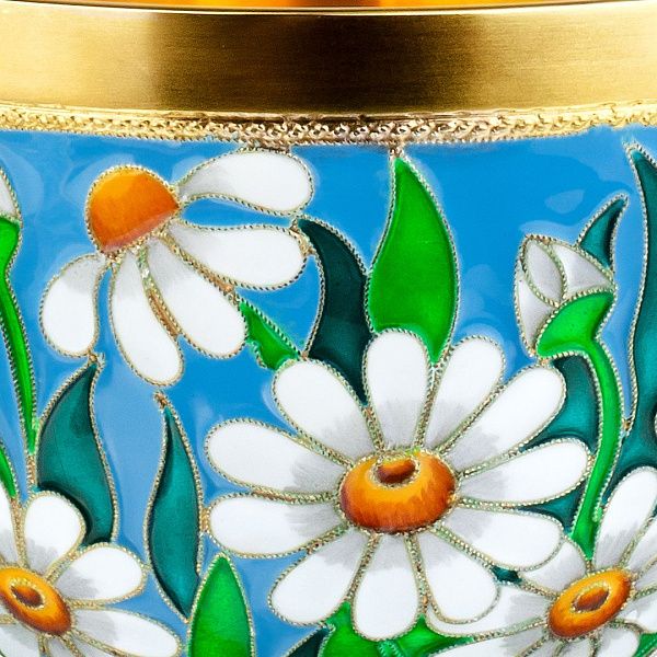 Набор чашка с блюдцем «Любит-не любит» из серебра