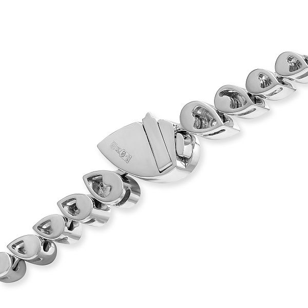 Колье из белого золота с сапфиром 1.74 ct и бриллиантами