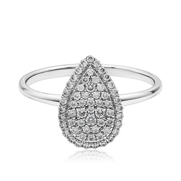 Кольцо из белого золота с бриллиантами