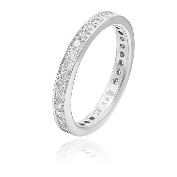 Кольцо из белого золота с бриллиантами